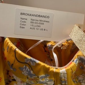 Bronx & Banco bustier yellow dress